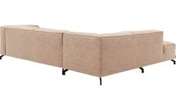 Goossens hoekbank calvin beige micro leer - 8190321-637-01