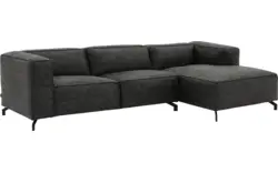 Goossens loungebank calvin grijs micro leer - 8190322-635-02