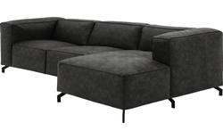 Goossens loungebank calvin grijs micro leer - 8190322-635-03