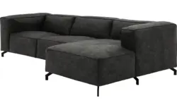 Goossens loungebank calvin grijs micro leer - 8190322-635-02