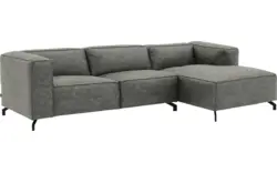 Goossens loungebank calvin grijs micro leer - 8190322-636-02