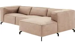 Goossens loungebank calvin beige micro leer - 8190322-637-02