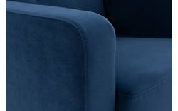 Goossens fauteuil hipp blauw stof - 8190350-02