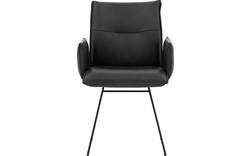 Goossens excellent eetkamerstoel nica grijs leer - 8190370-03