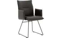 Goossens excellent eetkamerstoel nica grijs leer - 8190370-03