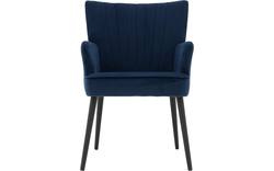 Goossens eetkamerstoel rob blauw stof - 8190376-02