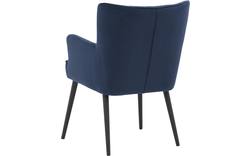 Goossens eetkamerstoel rob blauw stof - 8190376-02