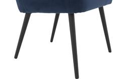 Goossens eetkamerstoel rob blauw stof - 8190376-02