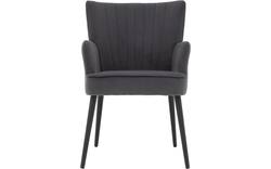 Goossens eetkamerstoel rob grijs stof - 8190378-02