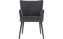 Goossens eetkamerstoel rob grijs stof - 8190378-02
