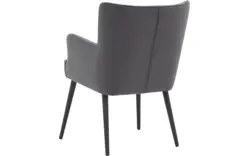 Goossens eetkamerstoel rob grijs stof - 8190378-02