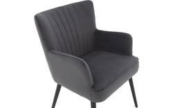 Goossens eetkamerstoel rob grijs stof - 8190378-02