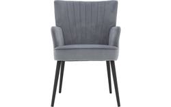 Goossens eetkamerstoel rob blauw stof - 8190379-02