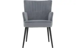 Goossens eetkamerstoel rob blauw stof - 8190379-02
