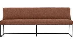 Goossens excellent eetkamerbank tom bruin micro leer - 8190385-02