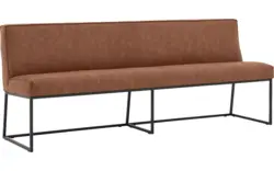 Goossens excellent eetkamerbank tom bruin micro leer - 8190385-02