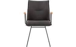 Goossens excellent eetkamerstoel nica grijs leer - 8190393-02