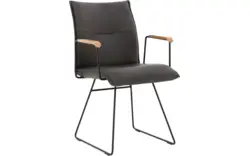 Goossens excellent eetkamerstoel nica grijs leer - 8190393-02