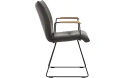 Goossens excellent eetkamerstoel nica grijs leer - 8190393-02