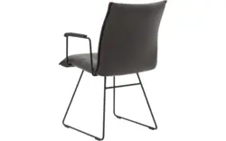 Goossens excellent eetkamerstoel nica grijs leer - 8190393-02-_zwarte_handgreep