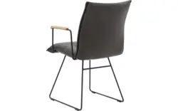 Goossens excellent eetkamerstoel nica grijs leer - 8190393-02