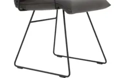 Goossens excellent eetkamerstoel nica grijs leer - 8190393-02