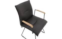 Goossens excellent eetkamerstoel nica grijs leer - 8190393-02