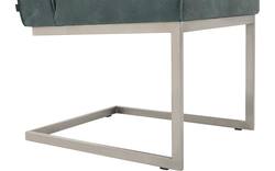 Goossens excellent eetkamerstoel tom groen leer - 8190647-02