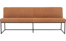 Goossens excellent eetkamerbank tom bruin leer - 8190648-02