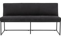 Goossens excellent eetkamerbank tom zwart leer - 8190654-02