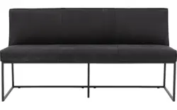 Goossens excellent eetkamerbank tom zwart leer - 8190654-02