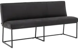 Goossens excellent eetkamerbank tom zwart leer - 8190654-02