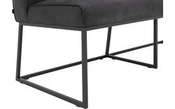 Goossens excellent eetkamerbank tom zwart leer - 8190654-02