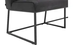 Goossens excellent eetkamerbank tom zwart leer - 8190654-02