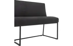 Goossens excellent eetkamerbank tom zwart leer - 8190654-02