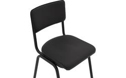 Goossens eetkamerstoel chaplin grijs leer - 8190677-02