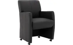 Goossens eetkamerstoel alex zwart leer - 8190686-02