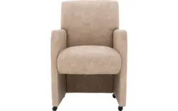 Goossens eetkamerstoel alex beige microvezel - 8190695-02