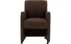 Goossens eetkamerstoel alex bruin microvezel - 8190698-02