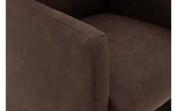Goossens eetkamerstoel alex bruin microvezel - 8190698-02