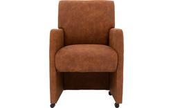 Goossens eetkamerstoel alex bruin microvezel - 8190699-02