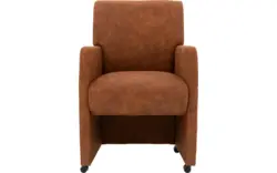 Goossens eetkamerstoel alex bruin microvezel - 8190699-02