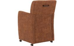 Goossens eetkamerstoel alex bruin microvezel - 8190699-03