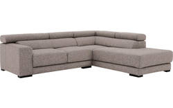 Goossens hoekbank nora grijs stof - 8190707-208-01