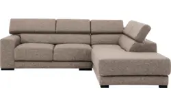 Goossens hoekbank nora beige stof - 8190707-209-01