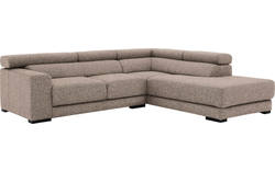 Goossens hoekbank nora beige stof - 8190707-209-01