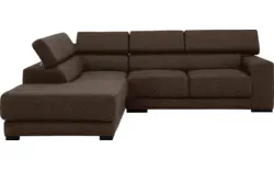 Goossens hoekbank nora bruin stof - 8190707-211-01-gespiegeld