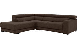 Goossens hoekbank nora bruin stof - 8190707-211-01-gespiegeld