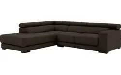 Goossens hoekbank nora bruin stof - 8190707-213-01-gespiegeld