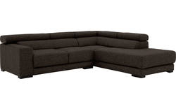 Goossens hoekbank nora bruin stof - 8190707-213-01